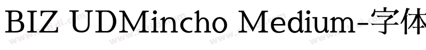 BIZ UDMincho Medium字体转换